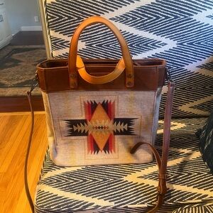 Wrangler Aztec Tote Bag Art Print Canvas,Crossbody bag new